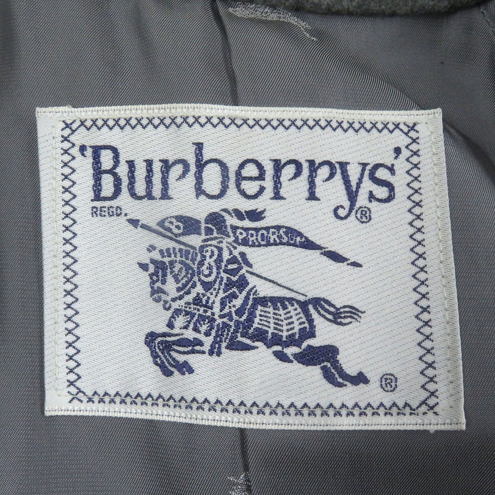 Very Good Burberrys coat fly front gray cashmere mens