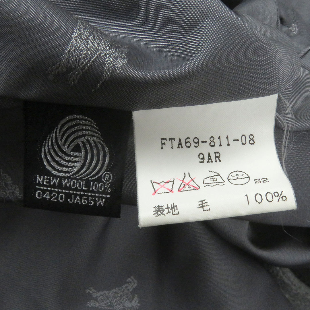 Very Good Burberrys coat fly front gray cashmere mens