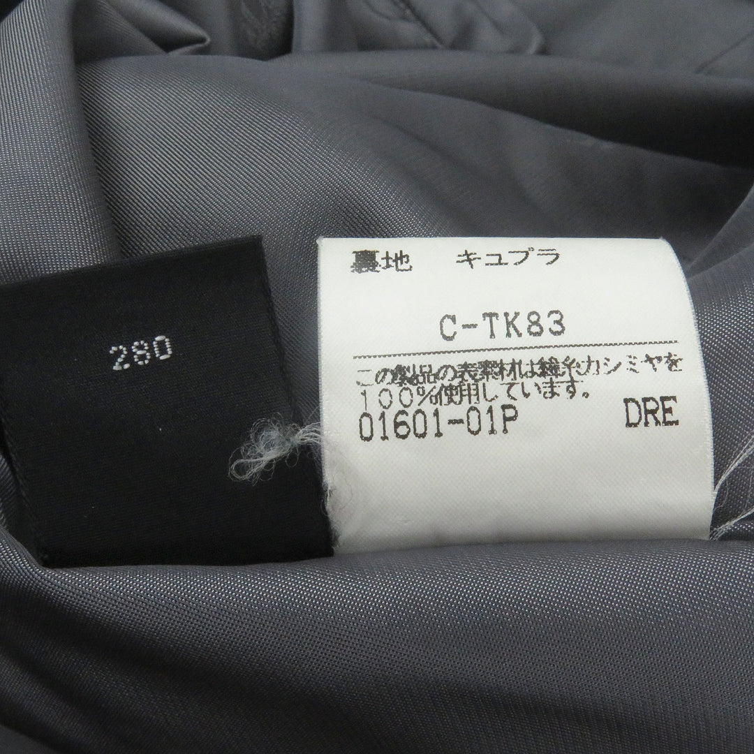 Very Good Burberrys coat fly front gray cashmere mens