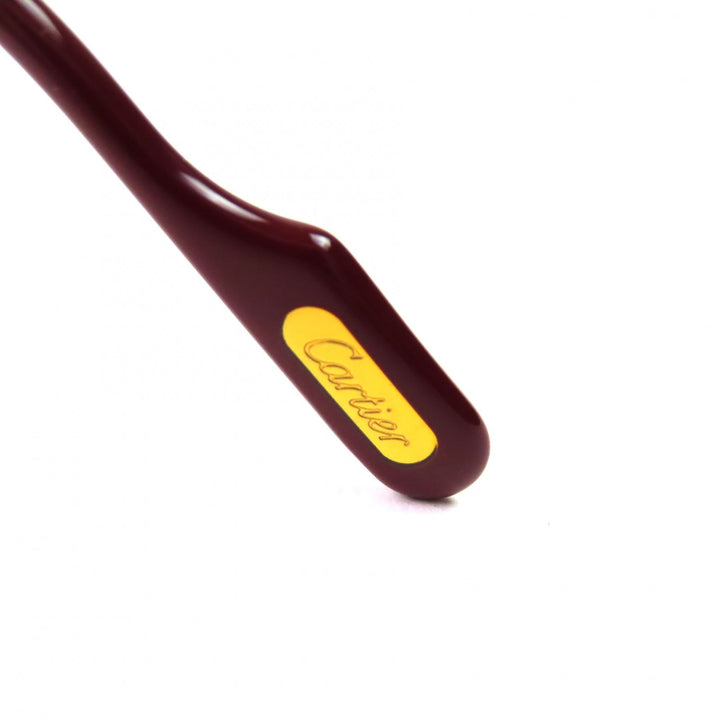 Excellent Cartier sunglasses Trinity Half Rim Frame: Gold Bordeaux mens