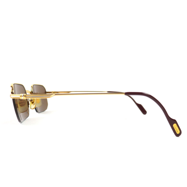 Excellent Cartier sunglasses Trinity Half Rim Frame: Gold Bordeaux mens