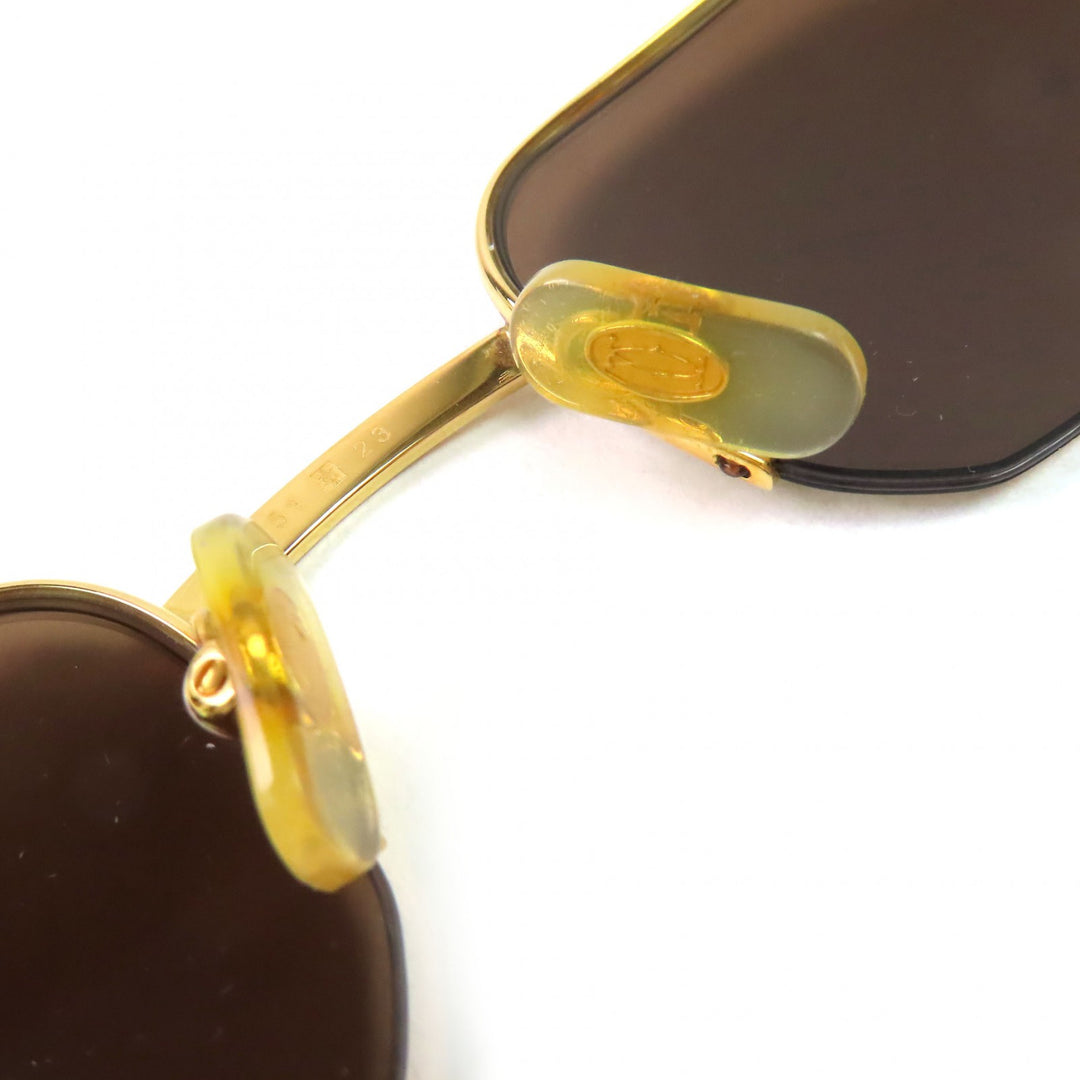 Excellent Cartier sunglasses Trinity Half Rim Frame: Gold Bordeaux mens