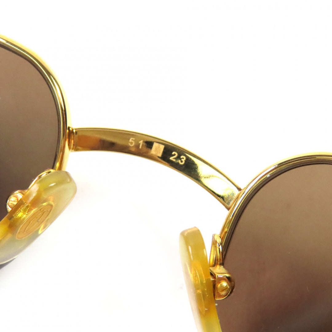 Excellent Cartier sunglasses Trinity Half Rim Frame: Gold Bordeaux mens