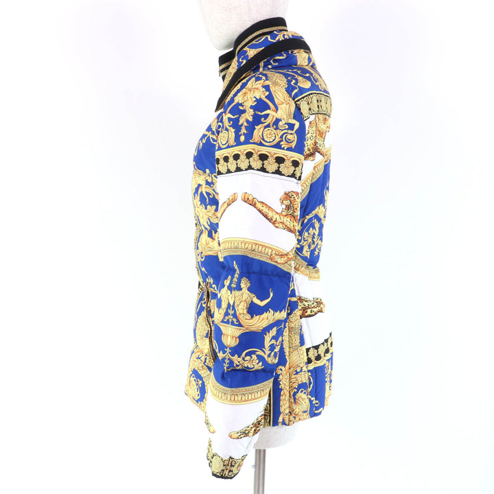 Pristine VERSACE Down jacket Baroque Print Medusa Buttons multicolor 36 A80273