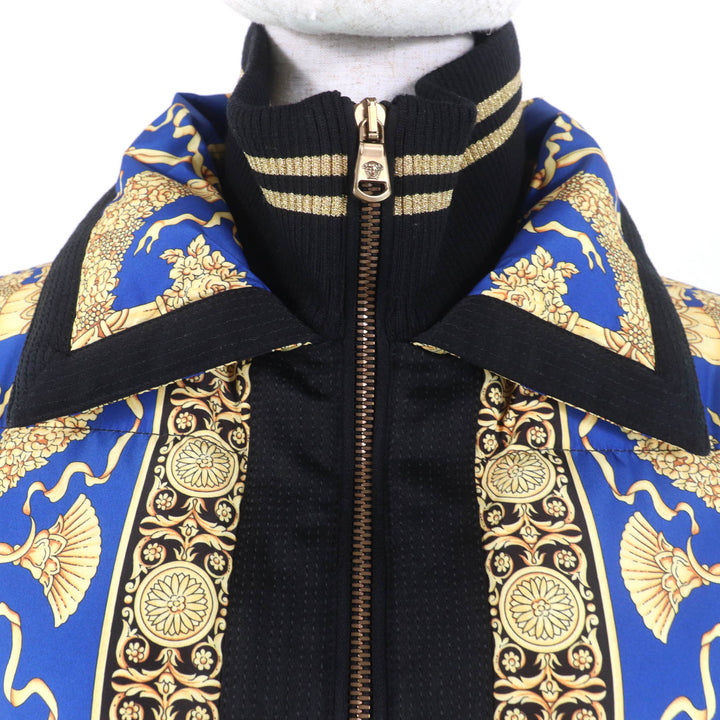 Pristine VERSACE Down jacket Baroque Print Medusa Buttons multicolor Women 36 A80273