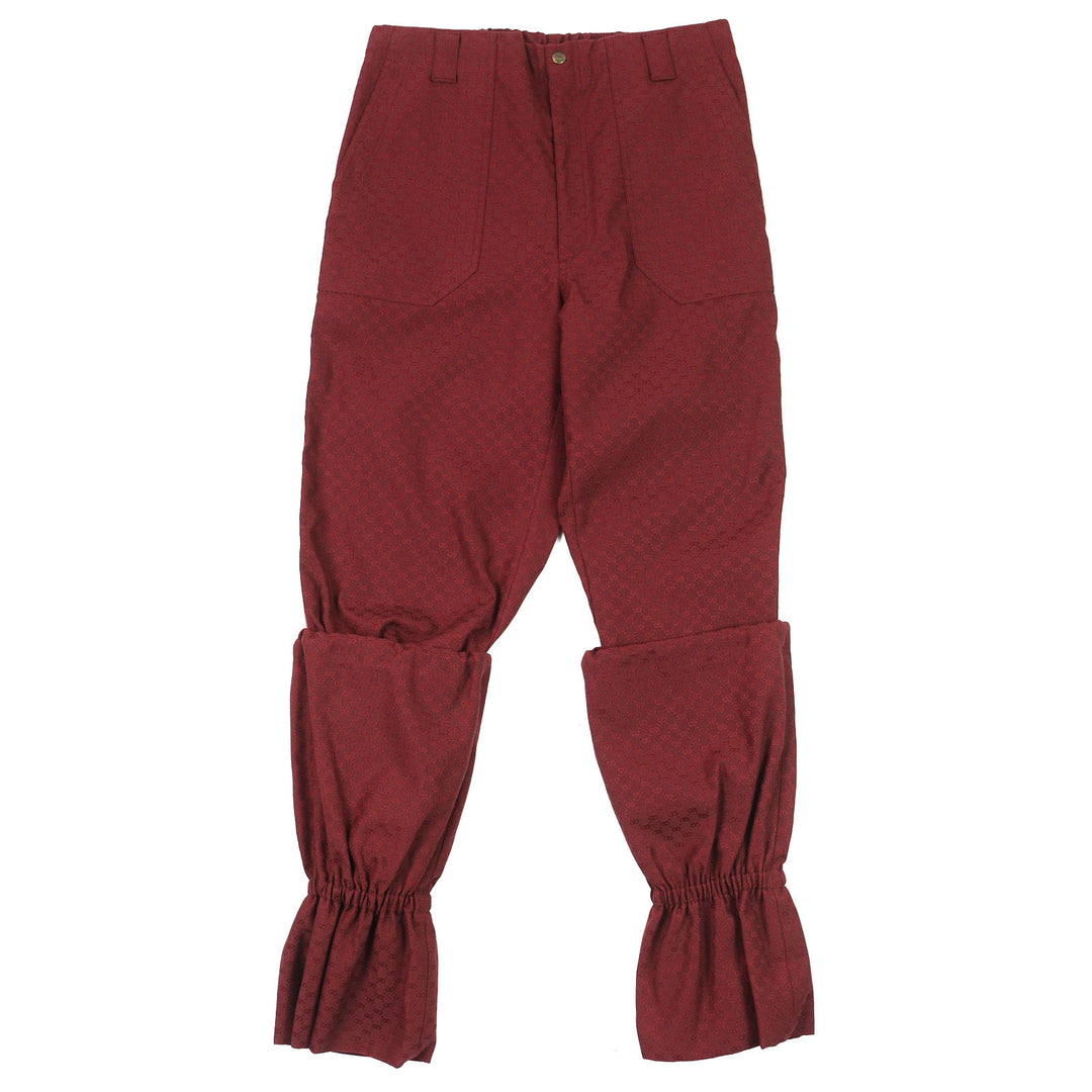 Pristine GUCCI Pants GG Jacquard, worn on the runway Bordeaux mens 46 614939