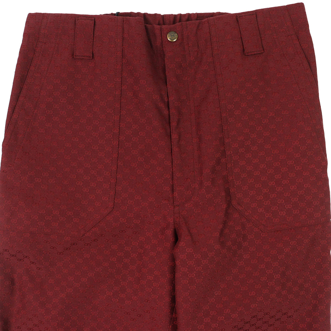 Pristine GUCCI Pants GG Jacquard, worn on the runway Bordeaux mens 46 614939
