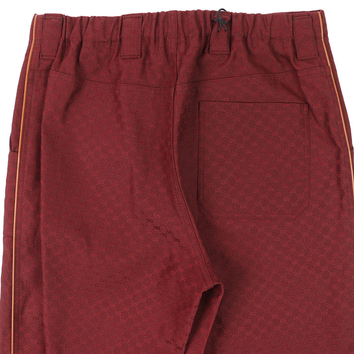 Pristine GUCCI Pants GG Jacquard, worn on the runway Bordeaux mens 46 614939
