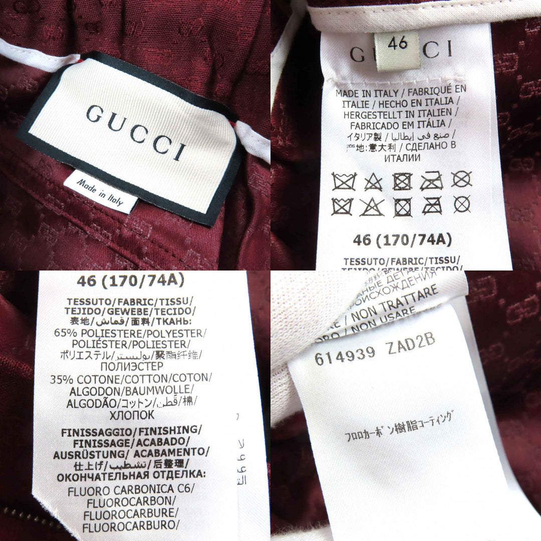 Pristine GUCCI Pants GG Jacquard, worn on the runway Bordeaux mens 46 614939