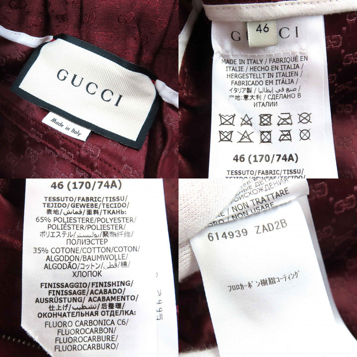 Pristine GUCCI Pants GG Jacquard, worn on the runway Bordeaux mens 46 614939