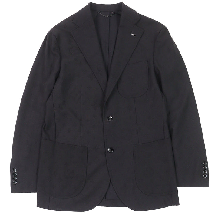 Excellent LOUIS VUITTON tailored jacket black polyester mens 48