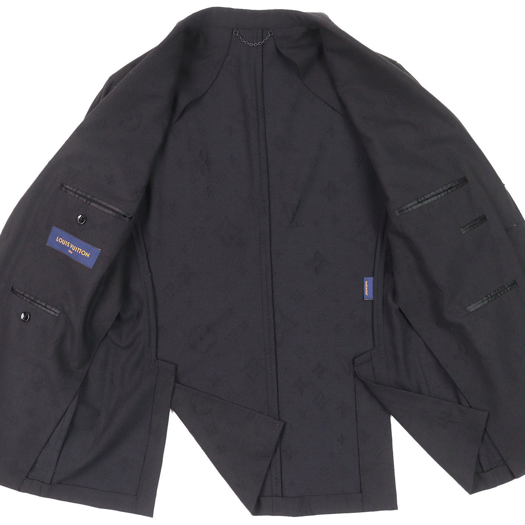 Excellent LOUIS VUITTON tailored jacket black polyester mens 48
