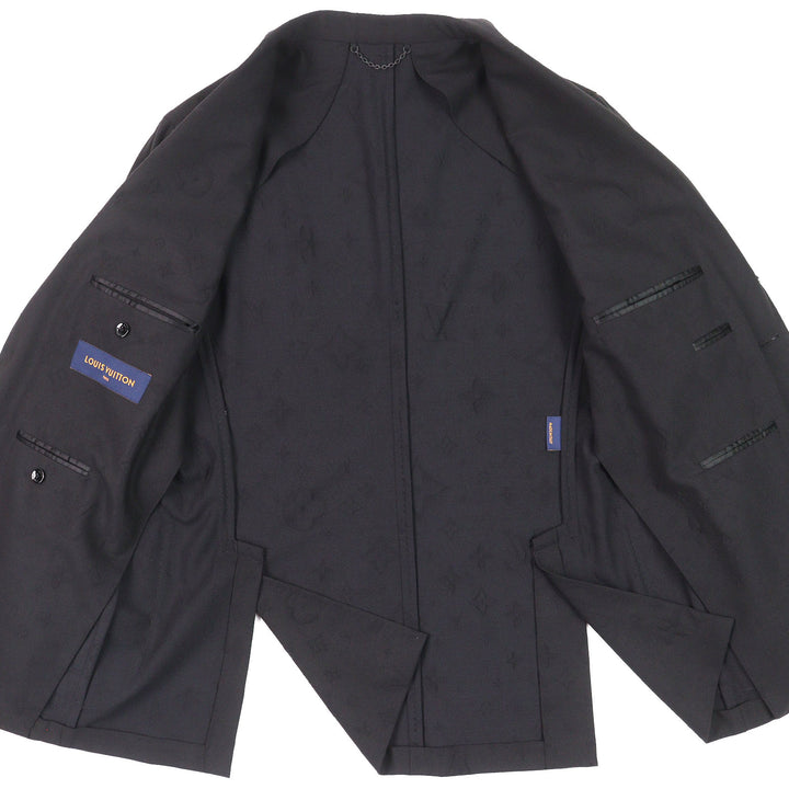 Excellent LOUIS VUITTON tailored jacket black polyester mens 48