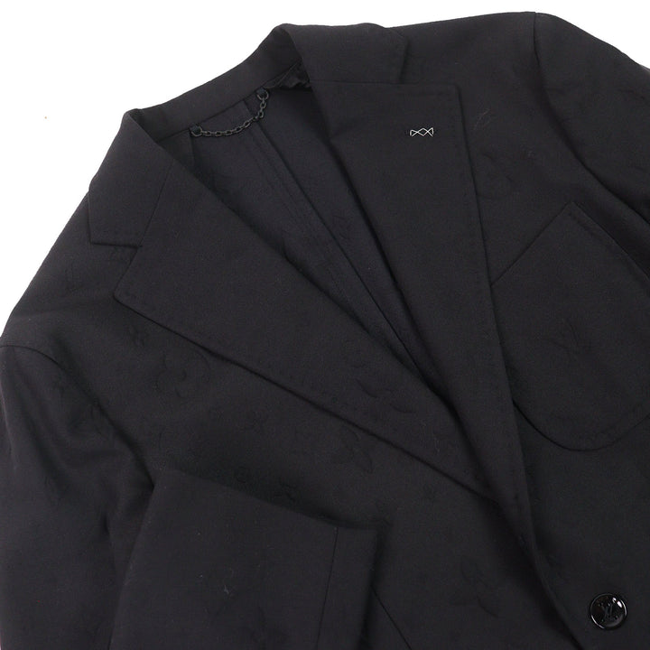 Excellent LOUIS VUITTON tailored jacket black polyester mens 48