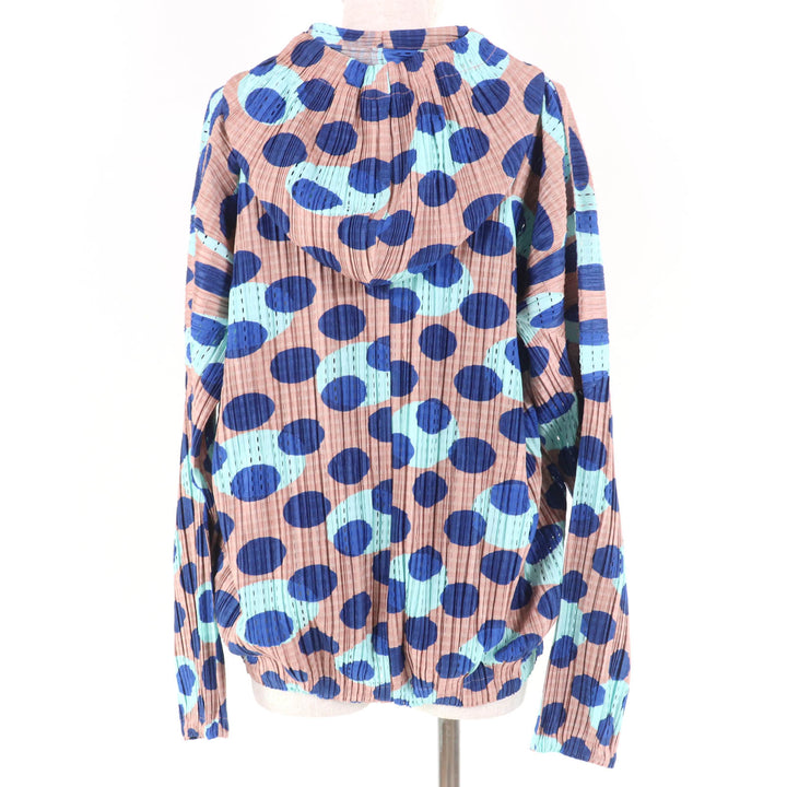 Excellent PLEATS PLEASE hoodie Dot Pattern ZIP UP Hoodie polyester Women 4