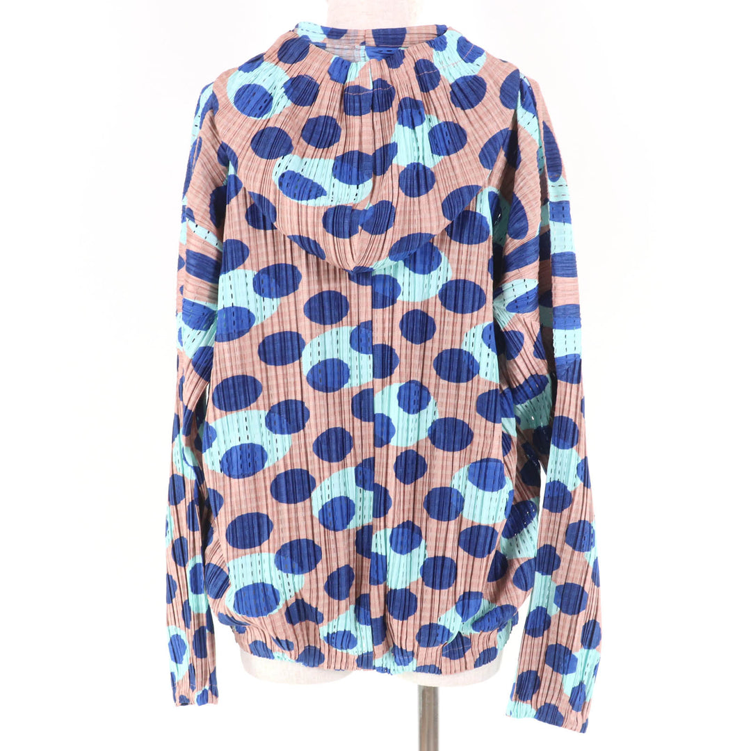 Excellent PLEATS PLEASE hoodie Dot Pattern ZIP UP Hoodie polyester Women 4