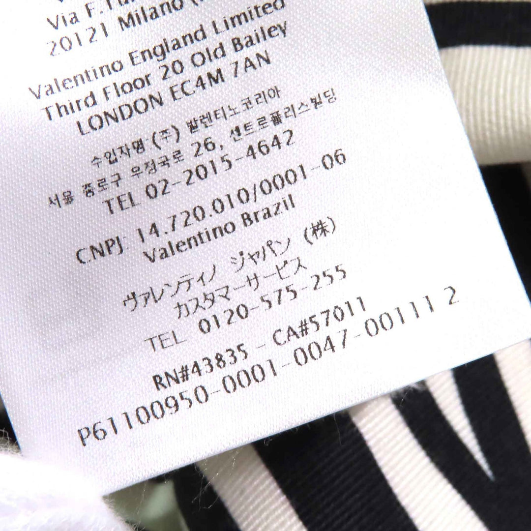 Excellent VALENTINO Long sleeve shirt V Logo Metal Zebra Print Women 36 1B3CI0RF7B9
