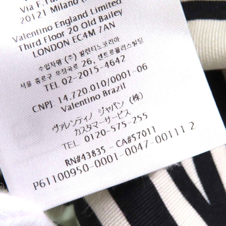 Excellent VALENTINO Long sleeve shirt V Logo Metal Zebra Print Women 36 1B3CI0RF7B9