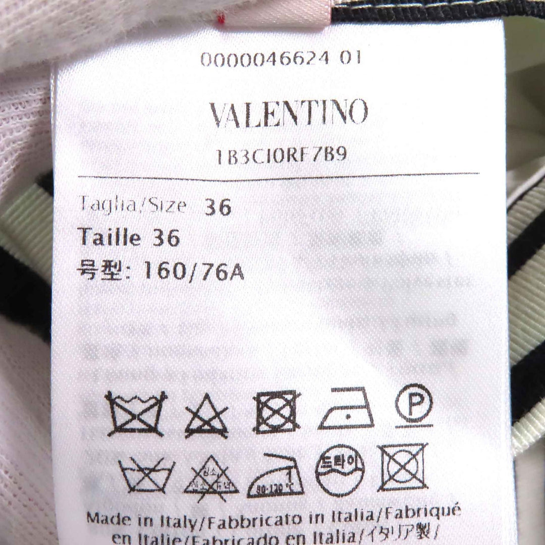Excellent VALENTINO Long sleeve shirt V Logo Metal Zebra Print Women 36 1B3CI0RF7B9