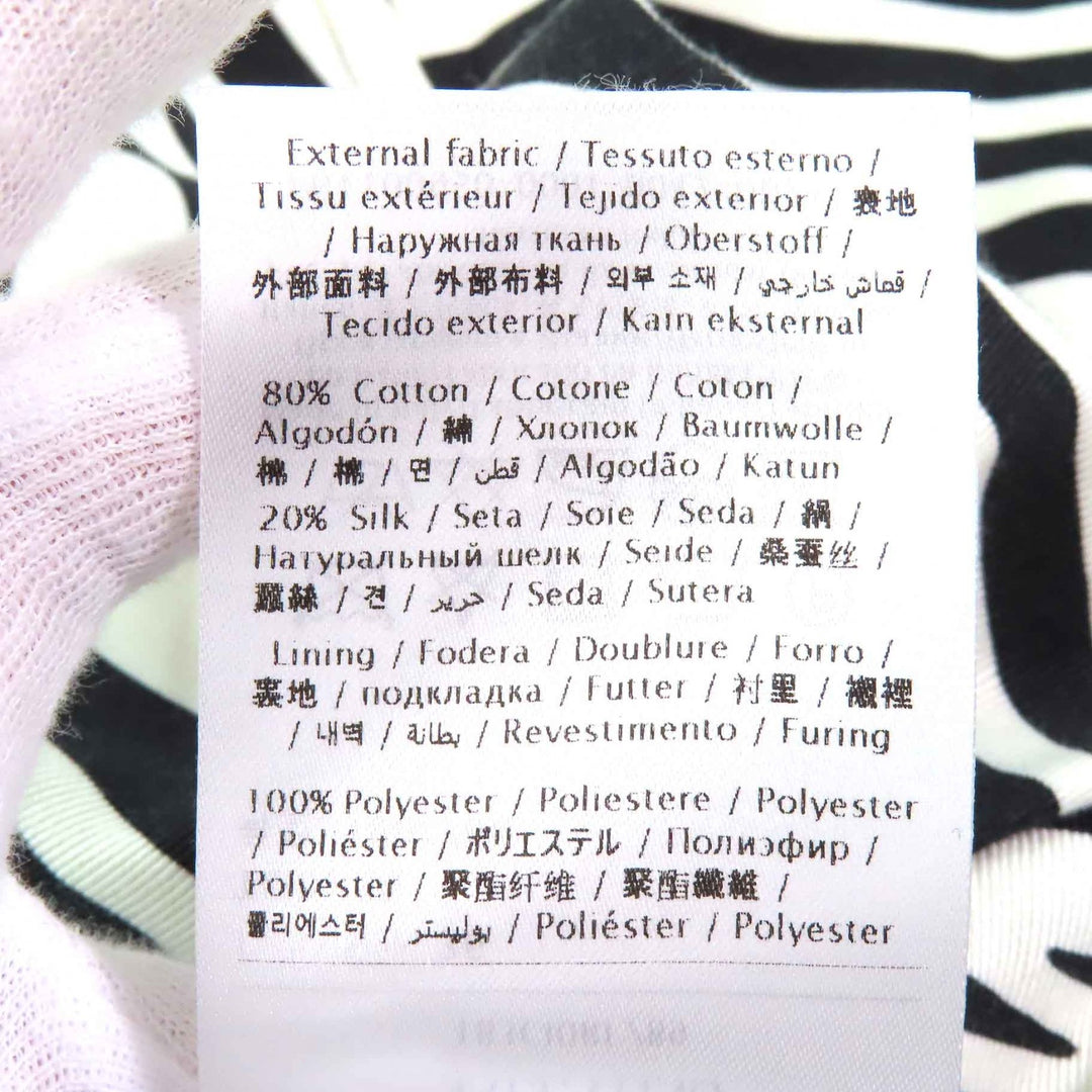 Excellent VALENTINO Long sleeve shirt V Logo Metal Zebra Print Women 36 1B3CI0RF7B9