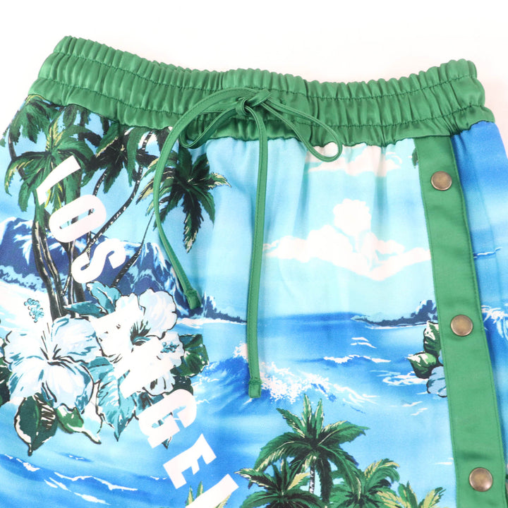 Excellent GUCCI skirt Los Angeles Palm Tree Print multicolor cotton Women M