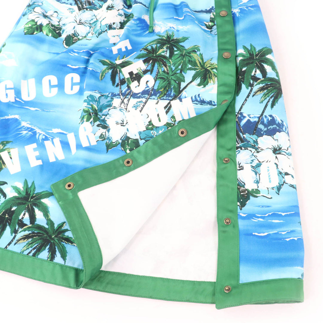 Excellent GUCCI skirt Los Angeles Palm Tree Print multicolor cotton Women M