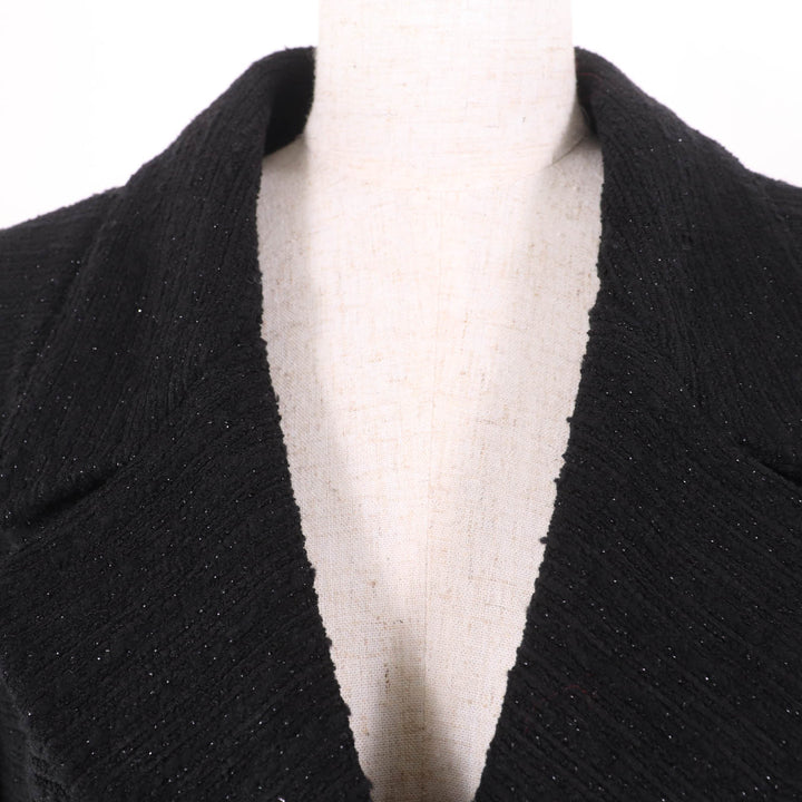 Excellent GUCCI Jacket double breasted tweed black wool Women 40 643287