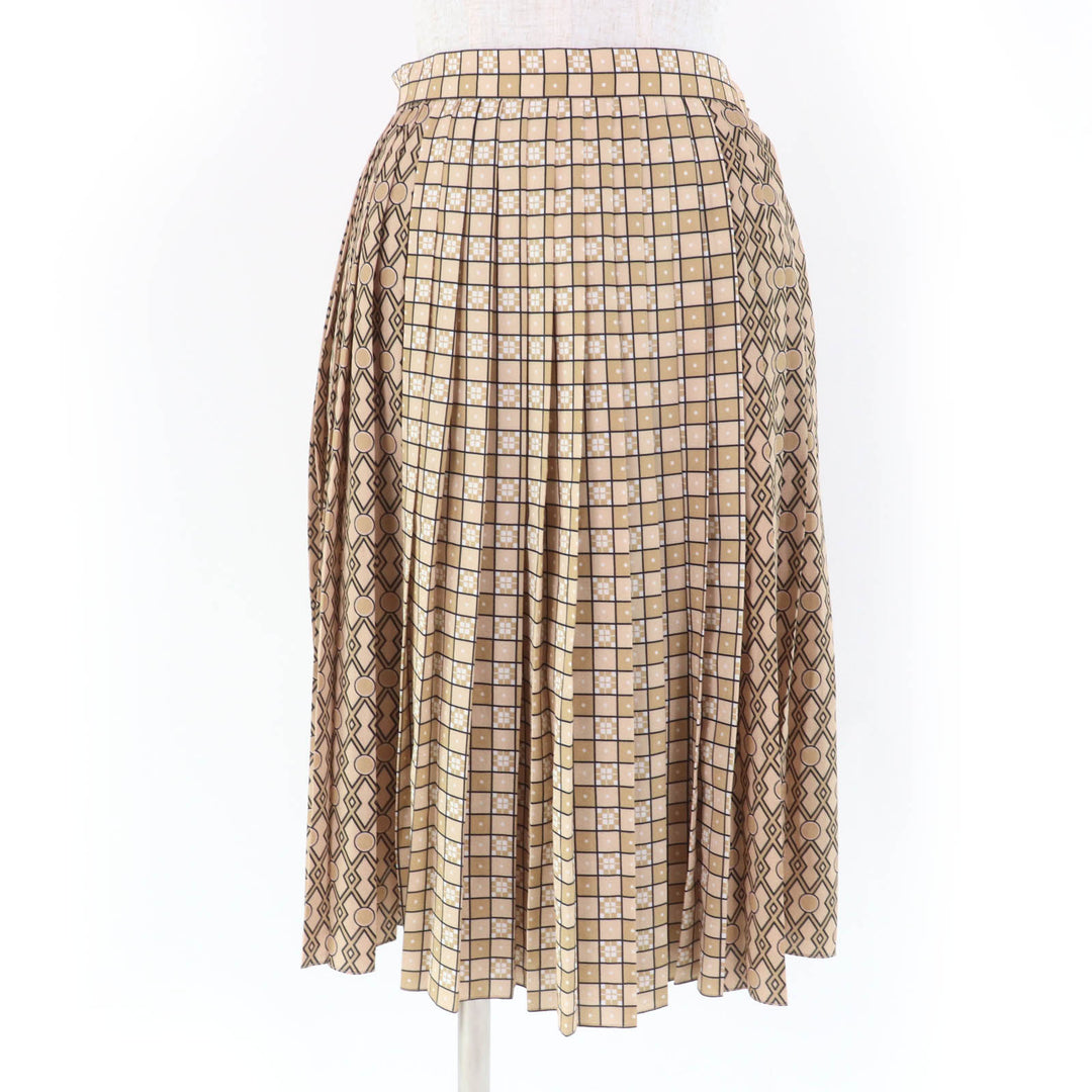 Excellent BURBERRY Pleated skirt Knee length Graphic print polyester Women 34