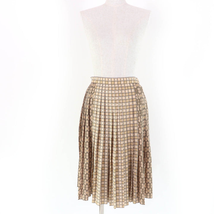 Excellent BURBERRY Pleated skirt Knee length Graphic print polyester Women 34