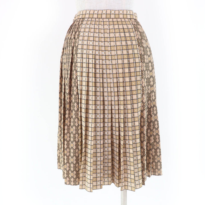 Excellent BURBERRY Pleated skirt Knee length Graphic print polyester Women 34