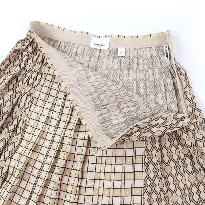 Excellent BURBERRY Pleated skirt Knee length Graphic print polyester Women 34