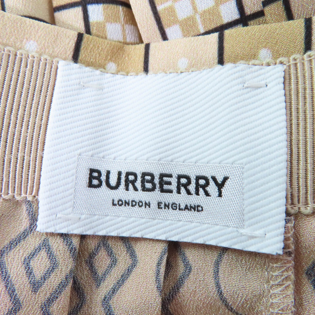 Excellent BURBERRY Pleated skirt Knee length Graphic print polyester Women 34