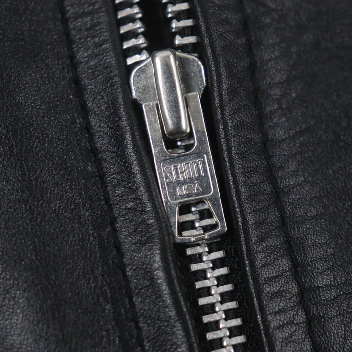 Great schott Leather jacket LONG ISLAND Zip-up Single black Cowhide mens S 3141022