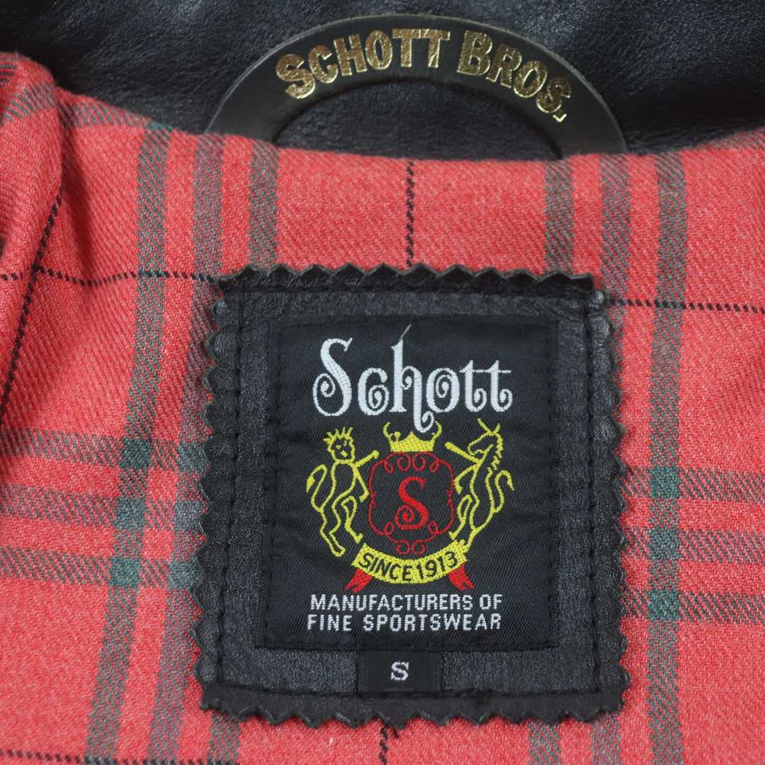 Great schott Leather jacket LONG ISLAND Zip-up Single black Cowhide S 3141022