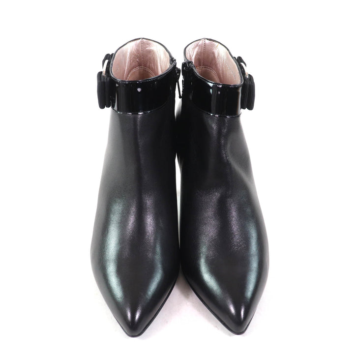 Excellent Salvatore Ferragamo Ankle boots Patent leather with Vara ribbon and 5
