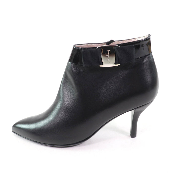 Excellent Salvatore Ferragamo Ankle boots Patent leather with Vara ribbon and side zip 5