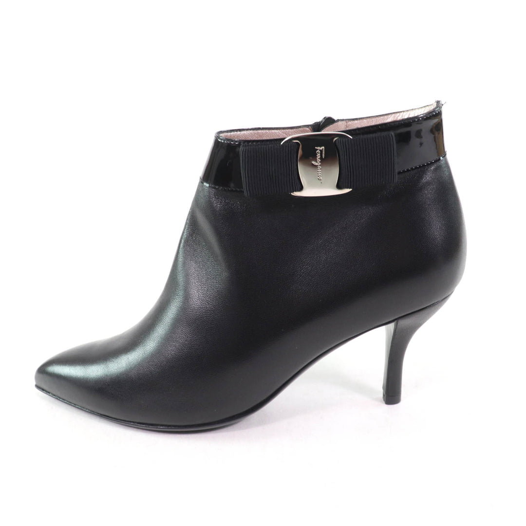 Excellent Salvatore Ferragamo Ankle boots Patent leather with Vara ribbon and 5