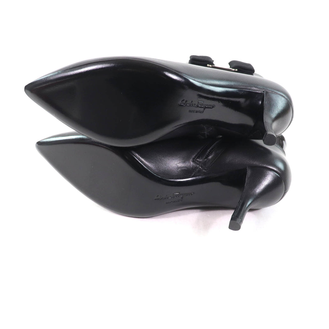Excellent Salvatore Ferragamo Ankle boots Patent leather with Vara ribbon and side zip 5