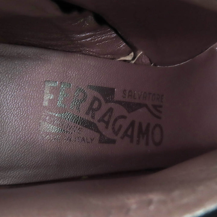 Excellent Salvatore Ferragamo Ankle boots Patent leather with Vara ribbon and 5
