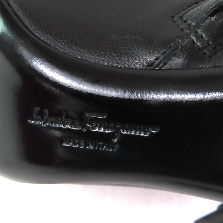 Excellent Salvatore Ferragamo Ankle boots Patent leather with Vara ribbon and side zip 5