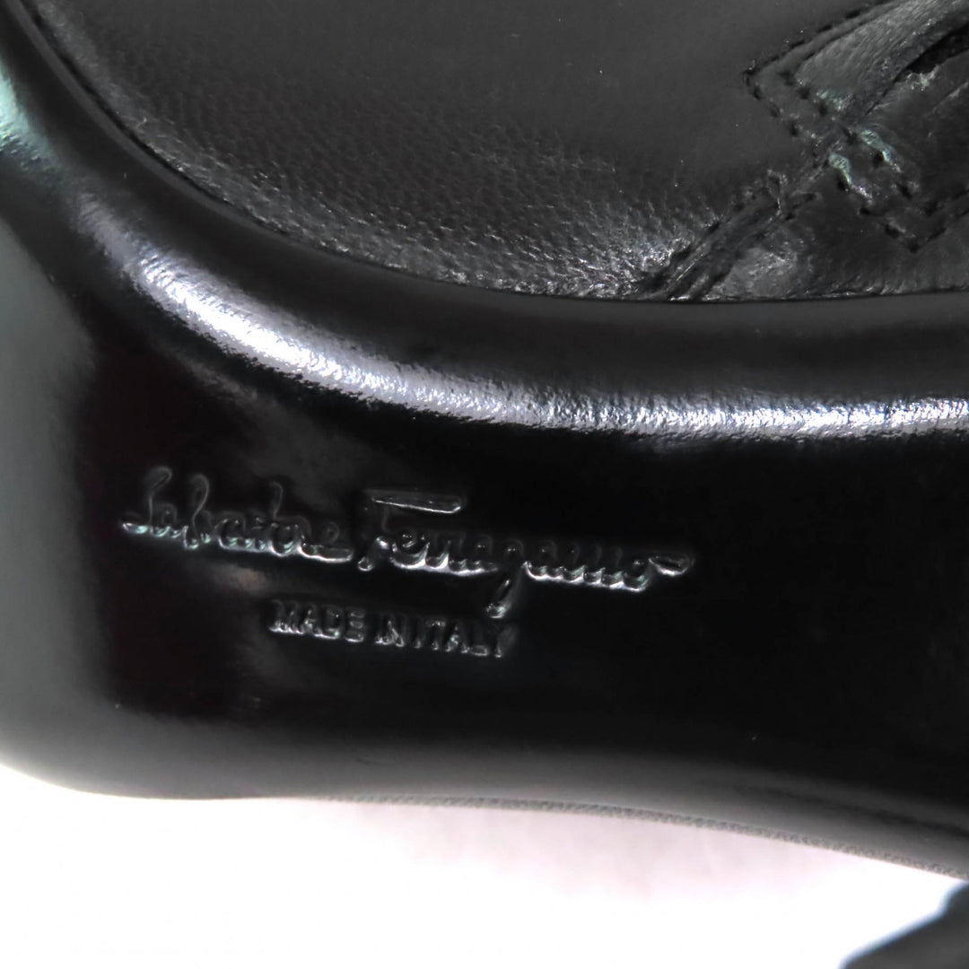 Excellent Salvatore Ferragamo Ankle boots Patent leather with Vara ribbon and 5