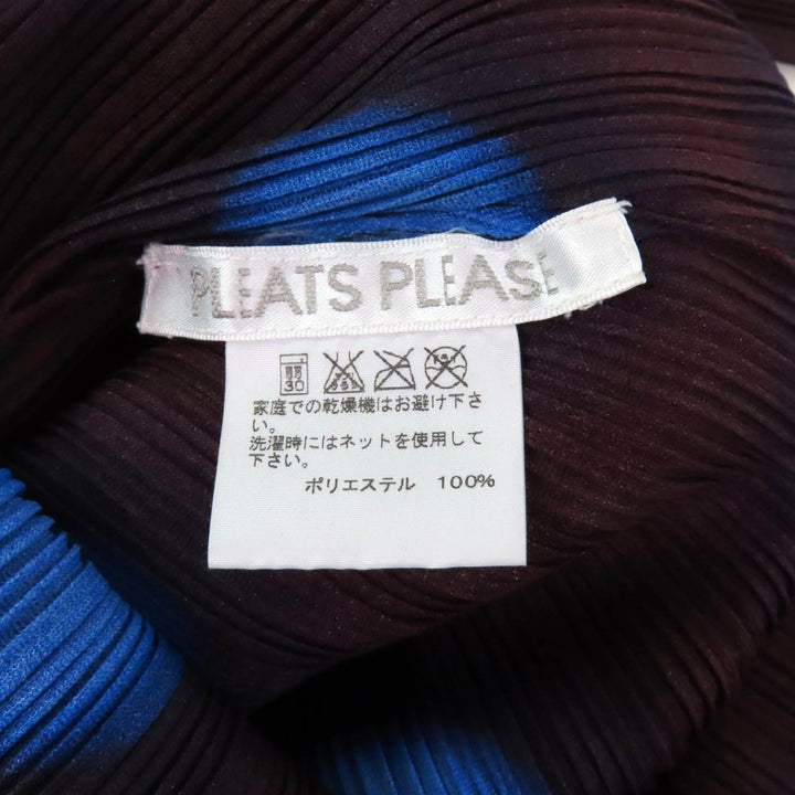Excellent PLEATS PLEASE T-shirt Dot Pattern High Neck Long Sleeve Pleated 3 PP31-FT363