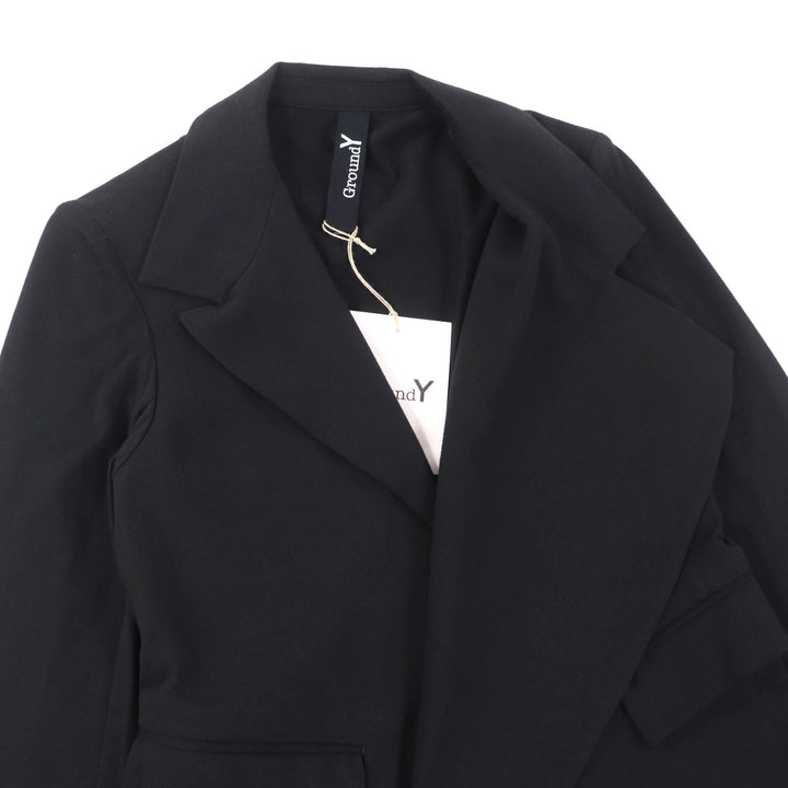 Excellent Ground Y Jacket Asymmetrical Design Cotton black cotton mens 1
