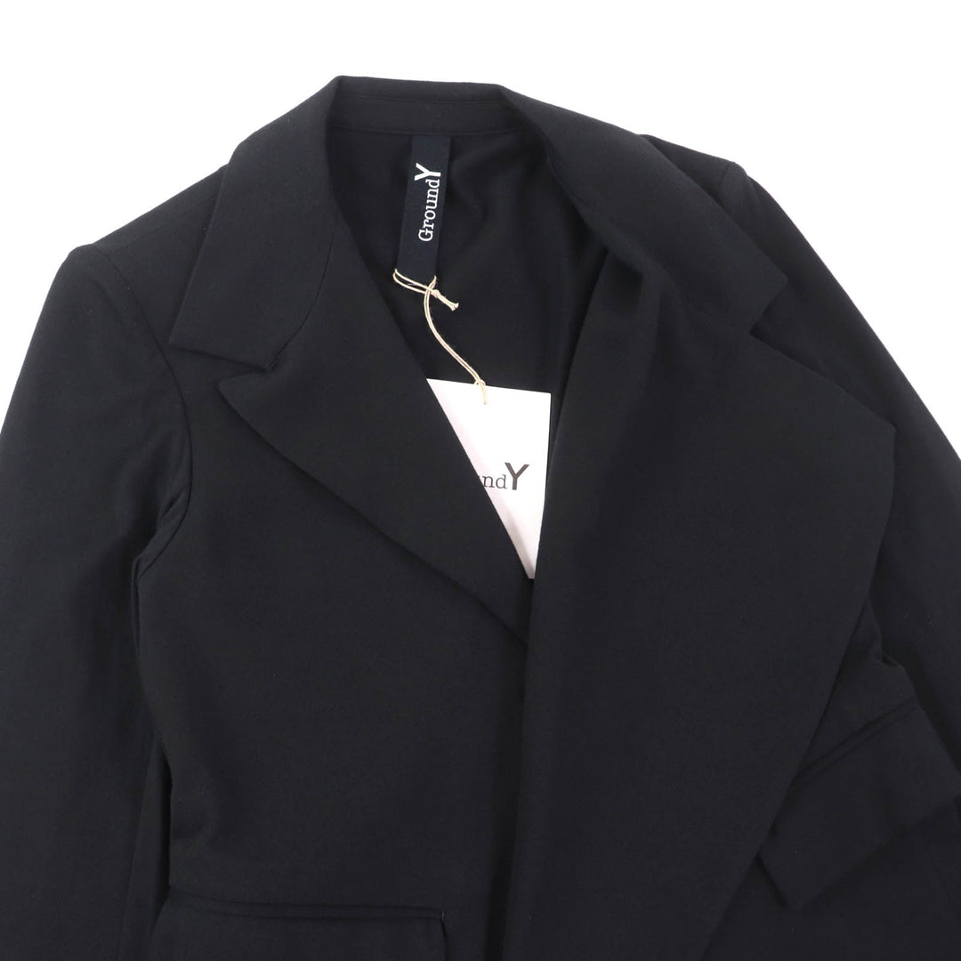 Excellent Ground Y Jacket Asymmetrical Design Cotton black cotton mens 1