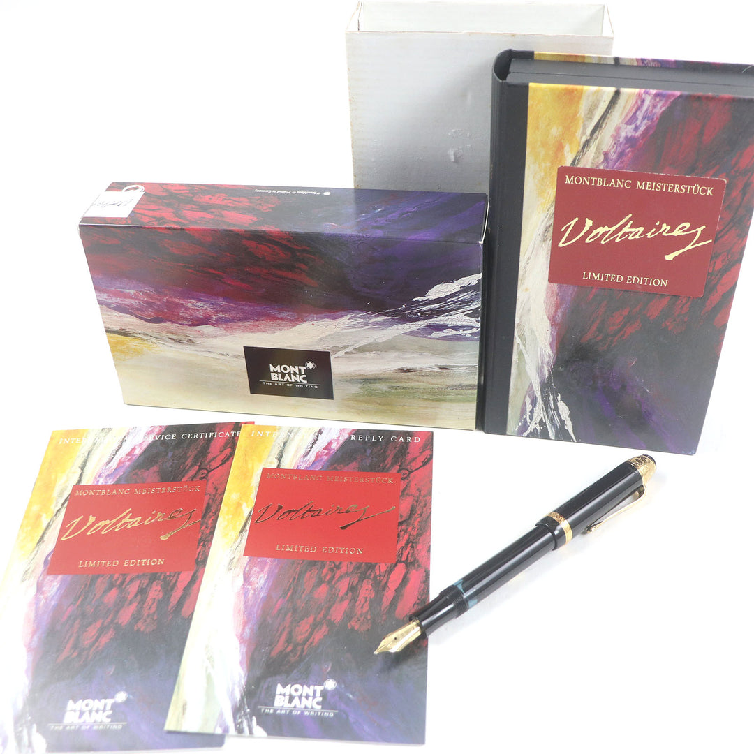 Excellent MONTBLANC fountain pen Meisterstück Writers Series 1995 Voltaire black