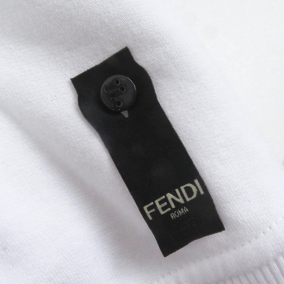 Excellent FENDI sweat Logo embossed sweatshirt white cotton mens XL FY1079