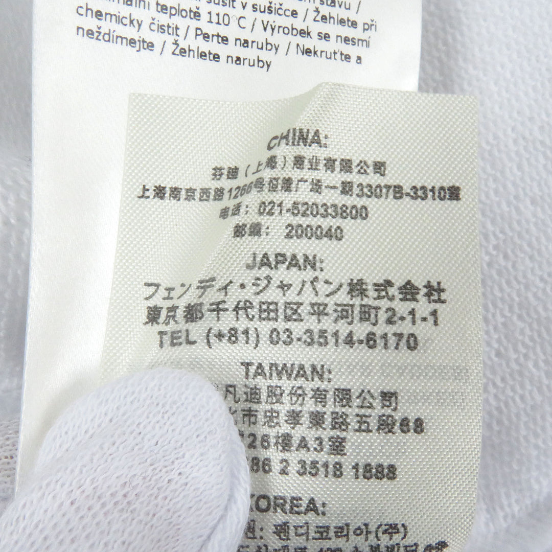 Excellent FENDI sweat Logo embossed sweatshirt white cotton mens XL FY1079