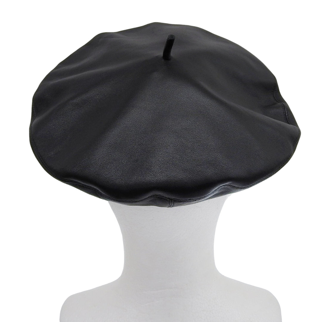Great Christian Dior Casquette black Lamb leather Women 58 05DPA918G700