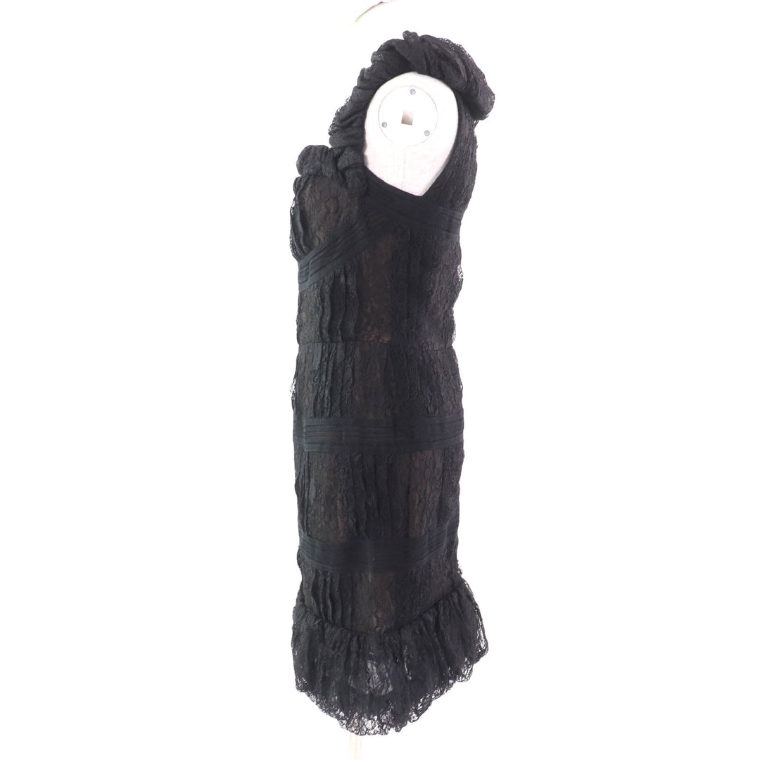 Excellent CHANEL one piece black cotton Women 38 09C P34753