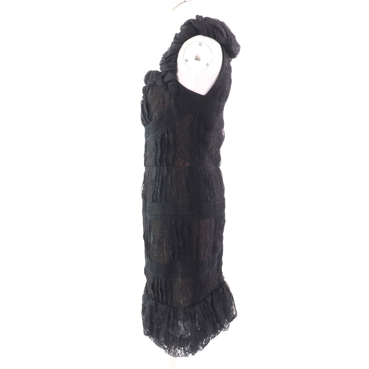 Excellent CHANEL one piece black cotton Women 38 09C P34753
